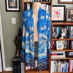 Van Gogh Starry Night loose casual long-sleeved light cardigan